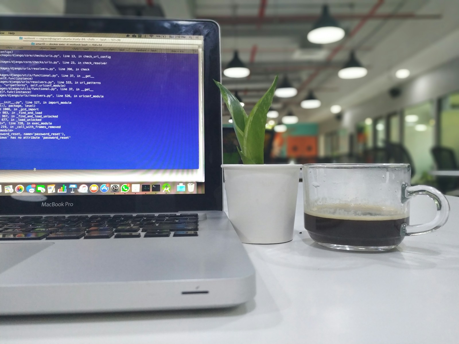 turned-on MacBook Pro